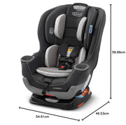 View Extend2Fit Convertible Baby Car Seat, Rear and Forward Facing, Adjustable Extension Panel for Extra Legroom, Gotham image 3