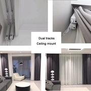 View Electric Smart Curtains System, Automatic Curtain Opener, Motorized Curtains Rod with Remote, Compatible with Alexa/Google Home/Tuya App (Up to 204inches) image 4