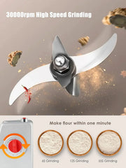 View Electric Grain Grinder - Safety Enhanced Version 3600 watts - High-speed Spice and Herbal Grinder - Commercial-grade Ultra-fine Machine - Dry Grain Crusher - CE 110V (2500 grams swing type) image 4