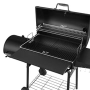 View Gourmet 30" BBQ Charcoal Grill and Offset Smoker image 3