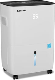 View 80-gallon Energy Star dehumidifier for basement, family bedrooms, large rooms (with a maximum area of up to 5200 square feet), equipped with drainage pipes and water tank image 2