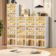 View 9-Tier LARGE Stackable Plastic Shoe Rack image 3