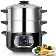View 8.5 Qt Electric Stainless Steel Food Steamer image 1