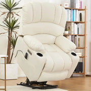 View Electrically adjustable reclining chair - Electrically massaging adjustable reclining chair. The chair seat has a heating function. Large shell with velvet backrest. Suitable for the elderly and the elderly. Electrically adjustable reclining chair. image 3