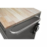 View 72 in 18-Drawer 24 in. D Mobile Workbench with Solid Wood Top Stainless Steel image 2