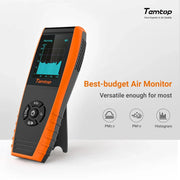 View Air Quality Monitor PM2.5 PM10 Particle Counter, Formaldehyde, Temperature, Humidity, TVOC AQI Tester for Indoor/Outdoor Air Pollution Detection w/Data Export image 4