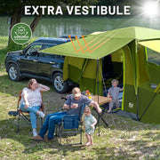 View 5-9 Person SUV Tent with Screen Porch and Awning for Family Camping, Weather Resistant and Portable Van or Car Tent, Includes Rainfly and Storage Bag, 13' W X 10' L X 7.1' H image 4