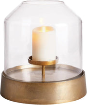 View Elegant Gold Large Round Hurricane Candle Holder Dome Shape 13 in Terrarium Classic image 1