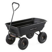 View Poly Garden Dump Cart with Easy to Assemble Steel Frame image 3