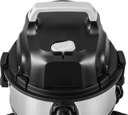 View Basic type wet-dry dual-purpose vacuum cleaner, 4-gallon capacity for home use, 3 horsepower, stainless steel material, gray/black image 4