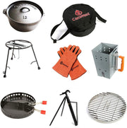 View Outdoor Cooking Set - Dutch Oven and Tools Set - Charcoal Holder & Cast Iron Grill Accessories - Camping Grill Set - Outdoor Cooking Essentials - Camp Kitchen Equipment - (8 Piece Set) image 1