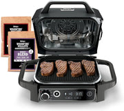 View 7-in-1 Multi-functional (Barbecue, Slow Roast, Bake, Air Fry, Dehydration, Grill, Smoking) | Portable and highly weather-resistant | Capable of cooking up to 6 steaks and 30 hot dogs | Includes wood pellet fuel image 1