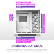 View H9 Flow Dual-Chamber ATX Mid-Tower PC Gaming Case image 4
