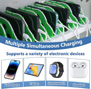 View Mobile Charging Cabinet for Cell Phone, 50 Device Charging Station, USB Charging Cart Locker, with Wheels & Combination Lock, Secure Phone Storage Cabinet (50Slots) image 3