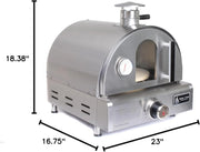 View MAPZ-SS 12000 BTU Multi-Fuel Countertop Table Top Stainless Steel Portable Outdoor Cooking Kitchen Backyard Propane Gas Pizza Making Baking Oven Roasting Grill - Pizza Stone Included image 4
