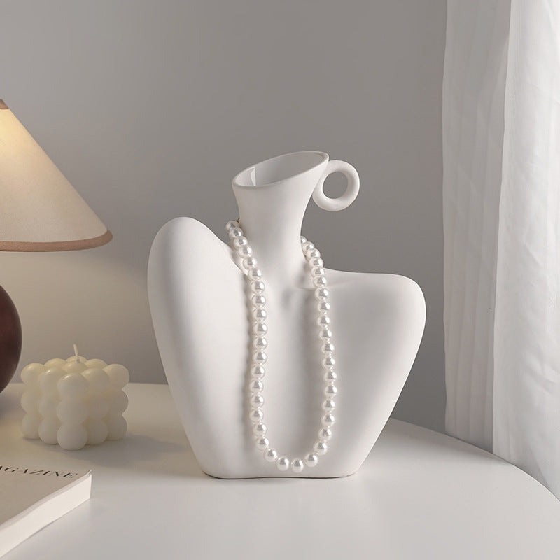 Modern Abstract Ceramic Decorative Vase for Tabletop Home Decor