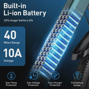 View 26 in Electric Bike for Adult,400W Motor,Top Speed 25MPH,40Miles Long Range,City Commuting E-bicycle With Front Fork Suspension, Dual Disc Brakes image 5