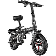 View 250W Folding Electric Bike for Adults and Teens, Removable Battery, Fat Tires, Black image 2