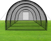 View Baseball Batting Cage Net Batting Cages for Backyard Portable Baseball and Softball Batting Cages with Pitching Machine Hole and Detachable Door for Backyard Outdoor Hitting Practice image 2