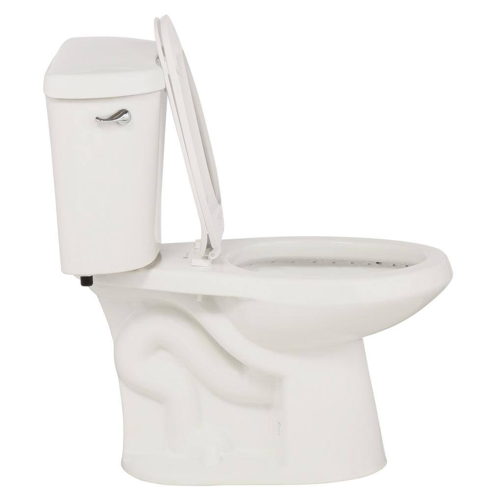 2-Piece 1.28 GPF High-Efficiency Single-Flush Elongated Toilet, White