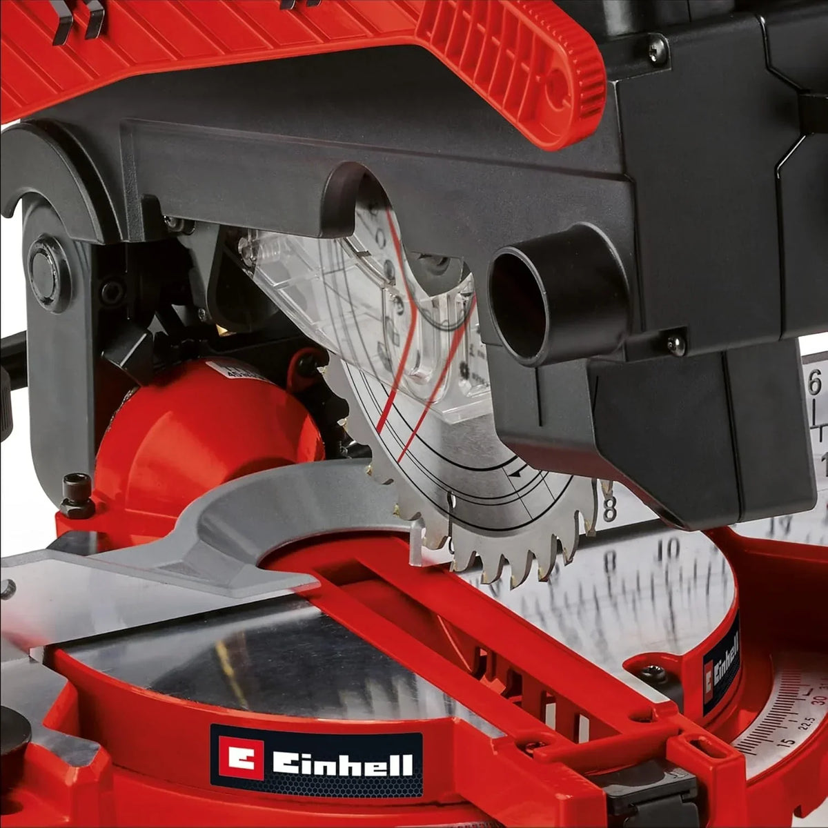 Einhell Sierra ingletadora y tronzadora y mesa TE-MS 216 T (1500W, hoja de sierra de Ø216mm, ancho de corte 120mm, profundidad 55mm, incl. láser de