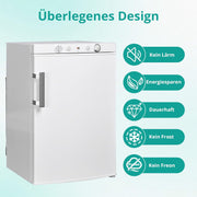 View SMETA Gaskühlschrank Gefrierschrank 12V/230V/Gas, Kühlschrank Mit Gefrierfach 100L, Leiser Kombikühlschrank Für Camping, Zuhause, Wohnwagen, Garage, image 2
