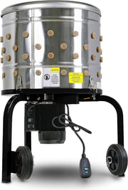 View 1 HP Electric Chicken Plucker, Stainless Steel, 120VAC, 280 RPM, 20-Inch Drum, 92 Soft Fingers image 1