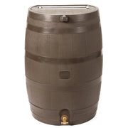 View 50 Gallon Rain Barrel with Brass Spigot, Walnut Rainwater Collection Barrel for Garden and Outdoor Use image 1