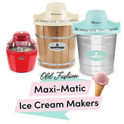 View Elite Gourmet 6 Quart Vintage Wood Bucket Electric Ice Cream Maker Machine image 2