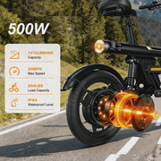 View 14 in Electric Bike for Adults,500W Folding E-Bike,Electric Commuter Mini Bikes,Electric Bicycles with 36V Removable Battery,Black image 5