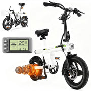 View 14 in Electric Bike for Adults,500W Folding E-Bike,Electric Commuter Mini Bikes,Electric Bicycles with 36V Removable Battery,Black image 3