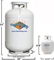 View Flame King 420LB ASME Vertical Propane Tank, White image 4