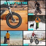 View Electric Bike for Adults Ridstar, 1200W 30mph Moutain Bike,48V 15.6AH Battery E-Bike,20" Fat Tire Electric Motorcycle,Electric Bicycle 7 Speed Full Suspension image 4