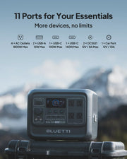 View BLUETTI Elite 100 V2 Portable Solar Generator, 1024Wh LFP Battery, 1800W AC Output, Compact Backup Power for Camping and Home image 6