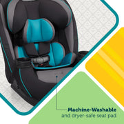 View 3-in-1 Slim Convertible Car Seat, All-in-One Infant Toddler Booster Seat, Rear & Forward Facing Child Safety Seat, Blue image 4