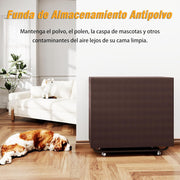 View Cama Plegable de 120 cm con Colchón de 13cm (Viscoelástica), Somier Reforzado de Metal con 4 Ruedas y Funda Antipolvo, Cama Supletoria de Invitados image 4