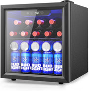 View Beverage Refrigerator Cooler - 126 Can Mini Fridge with Glass Door for Soda Beer or Wine, Beverage Cooler for Home, Office, Bar with Adjustable Removable Shelves, Silver image 1