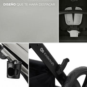 View Kinderkraft MOOV XL 3 en 1, Carrito bebé hasta 27 kg, Carro, Con Asiento I-SIZE 40-75 cm, Plegable, Amortiguación, Convertible, Capazo XL, Con image 6