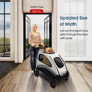 View Foldable Pet Stroller for Large or 2 Dogs Cats Jogger Wagon with 4 Wheels image 4