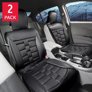 View Alpena Black Padded Universal Fit Luxury Seat Cover, 2-pack image 1