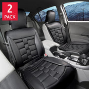 View Alpena Black Padded Universal Fit Luxury Seat Cover, 2-pack image 2