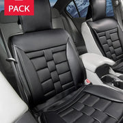 View Alpena Black Padded Universal Fit Luxury Seat Cover, 2-pack image 5
