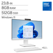 View ASUS 23.8-in All-in-One Desktop, Intel Core i3-1315U - 8GB RAM, 512 GB SSD image 1