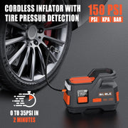 View Car Jump Starter with Air Compressor, 4500A Peak 26800mAh 12V Auto with 150PSI Tire Inflator（up to All Gas or 10.0L Diesel Engine） image 4