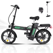 View COLORWAY Electric Bike,500W/10.4Ah/36V Removable Battery E Bike, Electric Foldable Pedal Assist E-Bicycle,19.9MPH Bicycle for Teenager and Adults... image 1