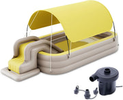 View Inflatable Swimming Pool with Water Slide, Inflatable Slide Water Pool with Awning, Inflatable Mega Bouncy Castle Water Park, Swim Centre Pools for Backyard, Garden, Summer Water Party image 2