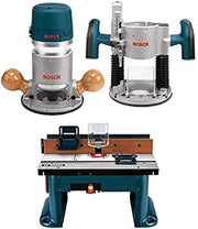 View 12-Amp 2.25 HP Wood Router Combo Kit with Plunge Router, Fixed Base and Variable Speed image 1