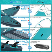 View 2026 Tabla de Paddle Surf Inflable ALLPICK Premium (Verde Premium) – Set Completo con Soporte Universal para Cámara, Remo Ajustable, para image 5