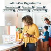 View 15 Inch Digital Wall Planner & Chore Chart, Smart Family Calendar Organizer Display for Home Organization image 4
