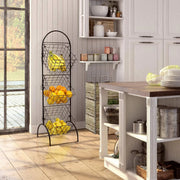 View 3 Tier Wall Mounted Storage Rack, Multi-Level Floating Shelf Organizer for Kitchen, Bathroom, Bedroom and Home Storage image 2